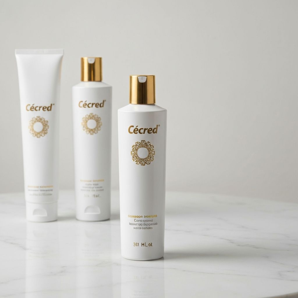Cécred Haircare by Beyoncé — luxury sculpted white bottle hair care product line